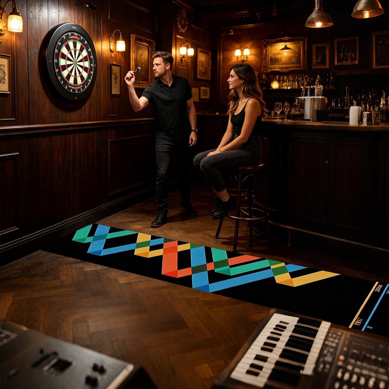 Throw Distance Board - Dart Rug Portable Non-Slip Crystal Velvet